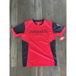 Liverpool FC Men’s M Red Black Soccer Jersey Shirt Official LFC Football Fan Tee